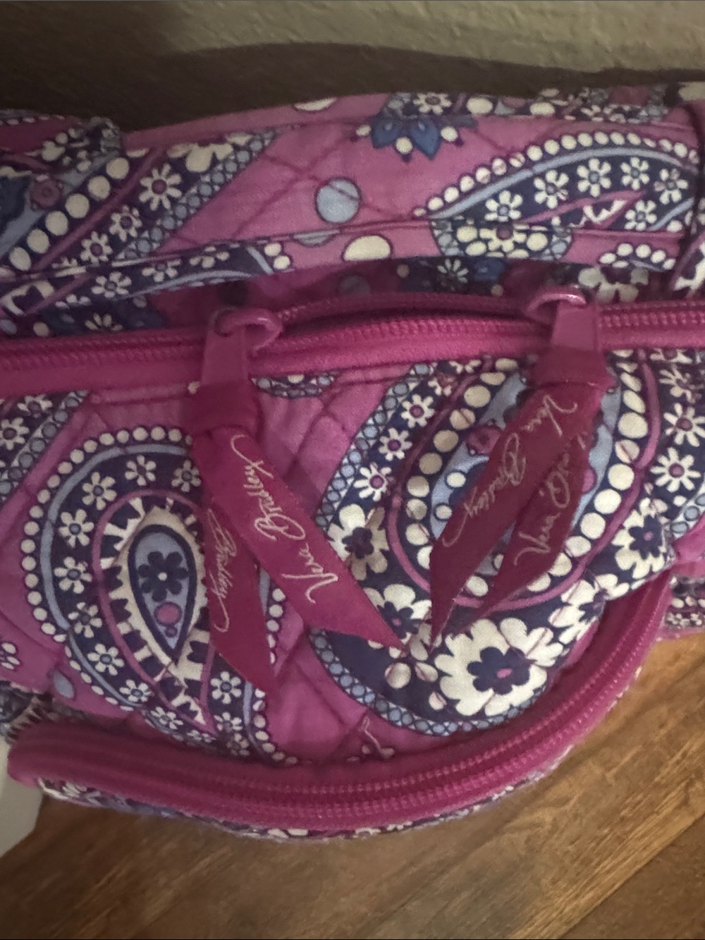 Vera Bradley Quilted Paisley Pink Backpack - Stylish Women’s Bag - Picture 2 of 12